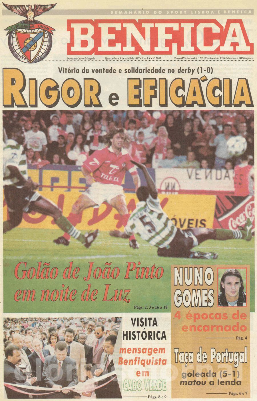 jornal o benfica 2843 1997-04-09